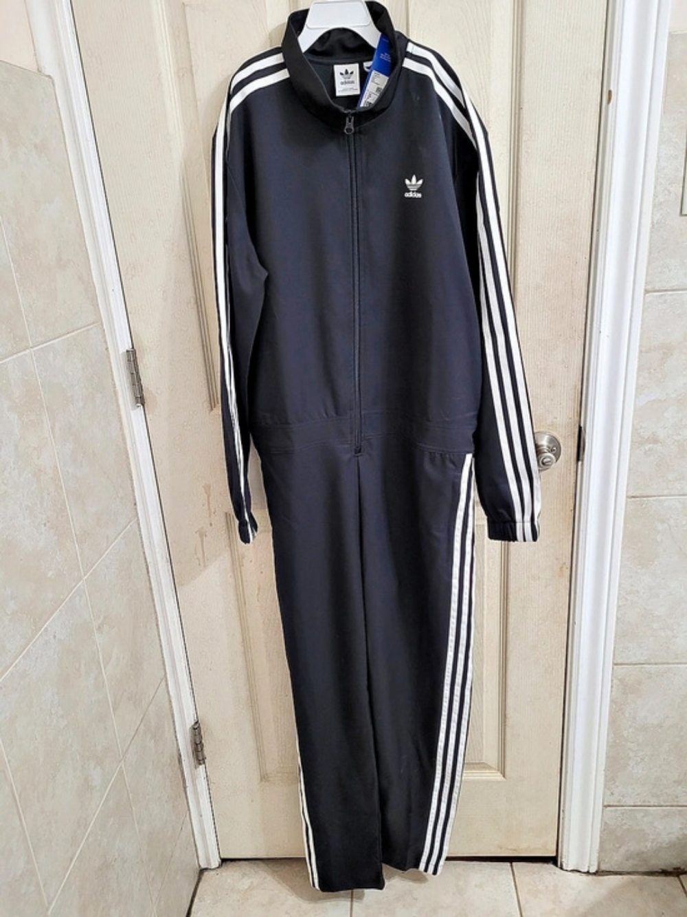 adidas Originals Adicolor Jumpsuit Black & White Size Large